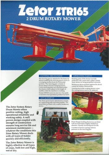 Zetor ZTR165  - 2 Drum Rotary Mower Brochure