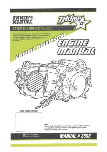Zongshen Engine KXO Fenghong YX Zongshen 50CC 88CC 70CC 110CC 125CC 140CC Operators Manual