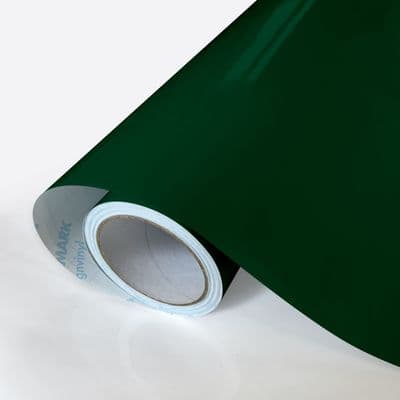 100 micron Gloss Racing Green Wrapping Film Vinyl with Air Release Adhesive - CC69