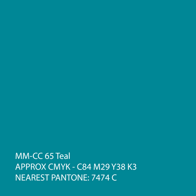 100 micron Gloss Teal Wrapping Film Vinyl with Air Release Adhesive - CC65