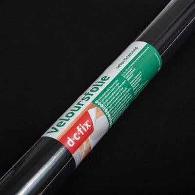 45cm D-C-Fix Black Velour Baize Self Adhesive Vinyl (205-1719) 1m to 5m Long