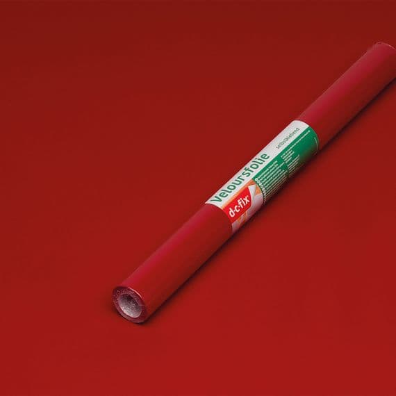 45cm D-C-Fix Red Velour Baize Self Adhesive Vinyl (205-1712)  1m to 5m Long