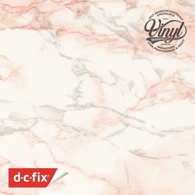 45cm Marino Pink Marble Sticky Vinyl Fablon (280-3166) Cut to size from 1 to 15 metres