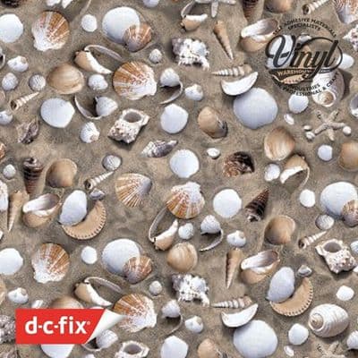 45cm Seaside Shell Print Sticky Vinyl Fablon (280-0004) Cut to size from 1 to 15 metres