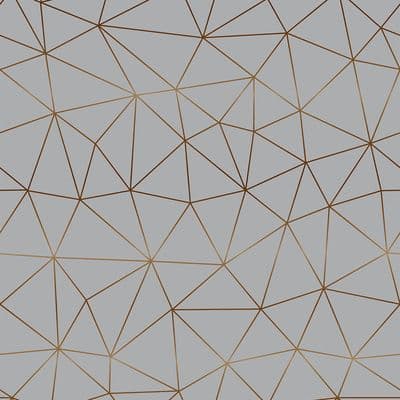 45cm Tico Gold Geometric Sticky Vinyl Furniture Wrap (200-3263) 1m to 15m long