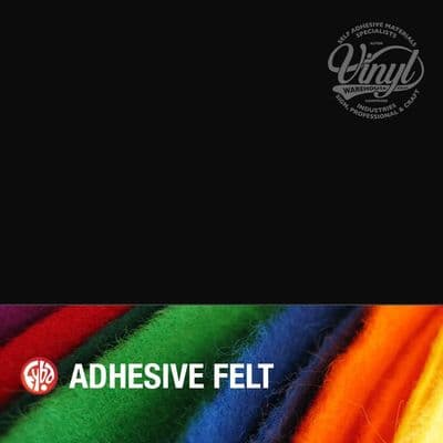 5m x 45cm Black Sticky Back Acrylic Fibre FELT (FFBK45)