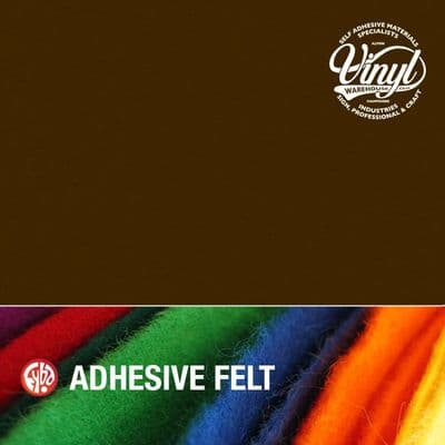 5m x 45cm Burnt Sienna Sticky Back Acrylic Fibre Felt (FFBS45)