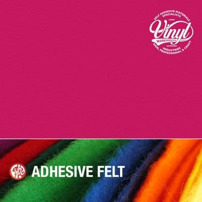 5m x 45cm Cerise Pink Sticky Back Acrylic Fibre Felt (FFCP45)