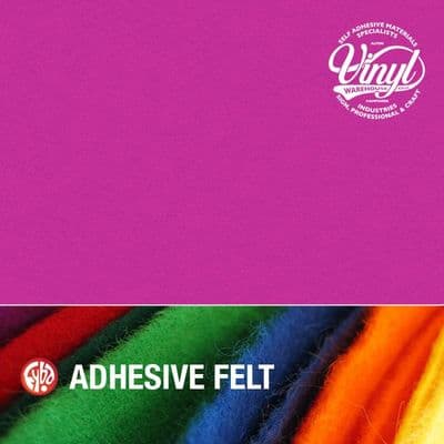 5m x 45cm Fuchsia Sticky Back Acrylic Fibre Felt (FFFSH45)