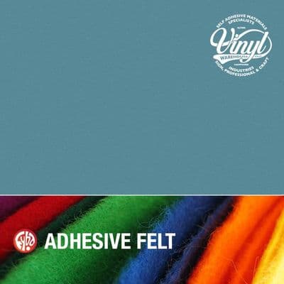 5m x 45cm Light Blue Sticky Back Acrylic Fibre Felt (FFLB45)