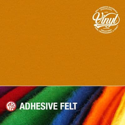 5m x 45cm Mustard Sticky Back Acrylic Fibre Felt (FFMU45)