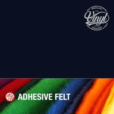 5m x 45cm Navy Sticky Back Acrylic Fibre Felt (FFNAVY45)