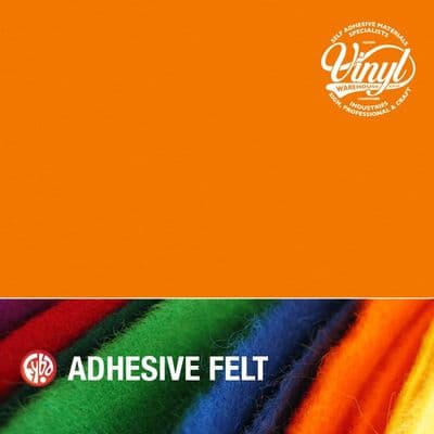 5m x 45cm Superbright Orange Sticky Back Acrylic Fibre Felt (FFSO45)