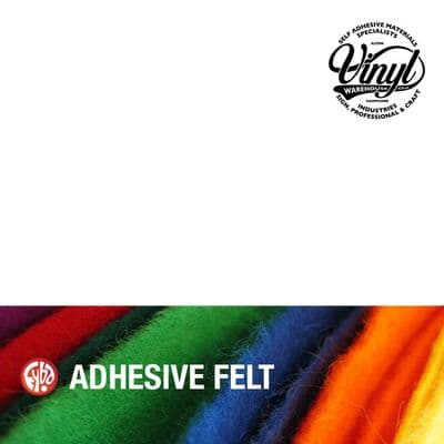 5m x 45cm White Sticky Back Acrylic Fibre Felt (FFWH45)