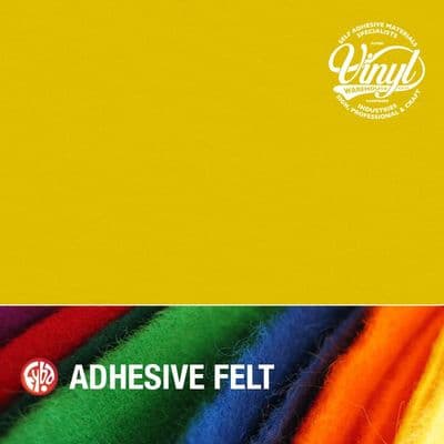 5m x 45cm Yellow Sticky Back Acrylic Fibre Felt (FFYW45)