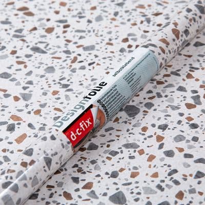 67cm Terrazzo Mosaic Marble Sticky Back Vinyl (200-8296) Lengths from 1m to 15m