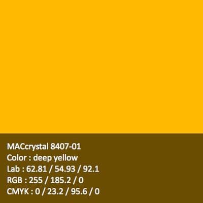 8407-01 Deep Yellow Coloured Gloss Transparent Window Film