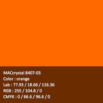 8407-03 Orange Coloured Gloss Transparent Window Film