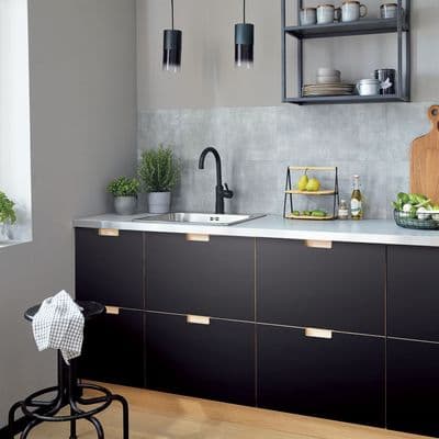 90cm D-C-Fix Matt Black Sticky Back Vinyl (346-5002) Extra Large 90cm x 2.1m