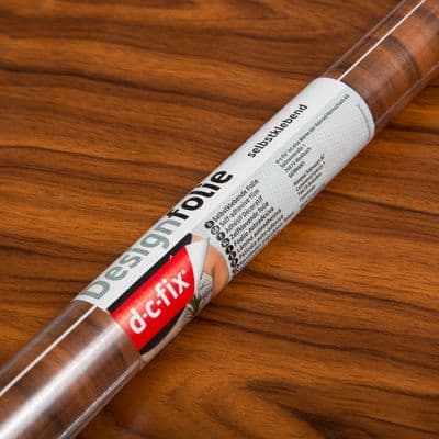 90cm Golden Walnut Wood Sticky Back Vinyl (280-5093) Lengths from 1m to 15m