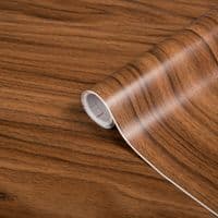 90cm Walnut Medium Wood Sticky Back Vinyl (200-5200) Lengths from 1m to 15m