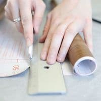 90cm Walnut Medium Wood Sticky Back Vinyl (200-5200) Lengths from 1m to 15m