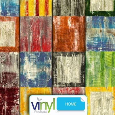 Bahia Patchwork Print Sticky Vinyl (346-8080) 67cm x 2m