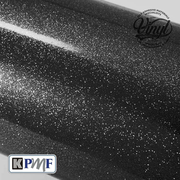 Black Heavy Glitter Metal Flake Vinyl Professional Cast Vehicle Wrap