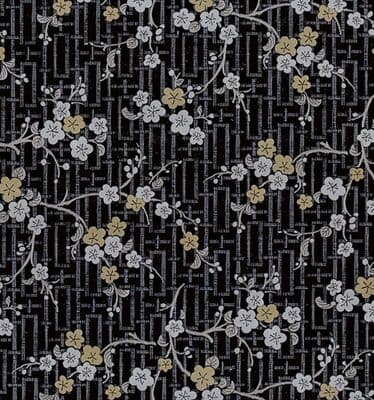 Blossom Sliver / Black Print Sticky Vinyl Fablon (FAB11764) 45cm x 2M