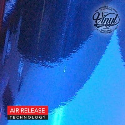 Chrome Blue XL Foil Adhesive Vinyl - 1.5m wide roll by various lengths