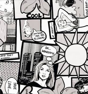Comic Print Sticky Vinyl Fablon (FAB11941) 45cm x 2M