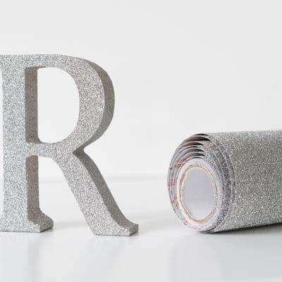 D-C-Fix Dark Silver Glitter Sticky Back Craft Vinyl (341-0018) 45cm x 1.5m