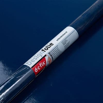 D-C-Fix Gloss Navy Blue Sticky Back Vinyl Furniture Wrap (346-8189) 67cm x 2m