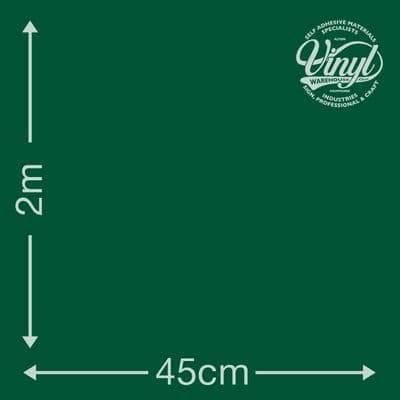 D-C-Fix Racing Green Sticky Vinyl Fablon (346-0638) 45cm x 2m