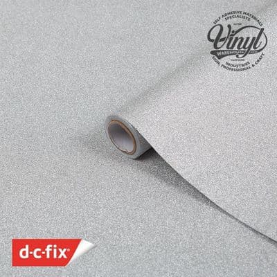 D-C-Fix Silver Glitter Sticky Back Craft Vinyl (341-0011) 45cm x 1.5m