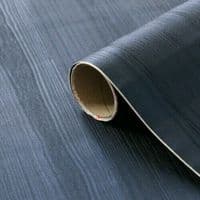 DISCONTINUED: Quadro Heavy Embossed Night Blue Wood Vinyl Fablon (343-8306)