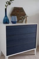 DISCONTINUED: Quadro Heavy Embossed Night Blue Wood Vinyl Fablon (343-8306)