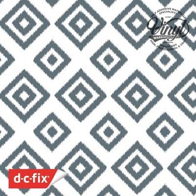 End of line:45cm x 1.5m Trendyline Nalo Geometric Sticky Back Vinyl (343-1024)