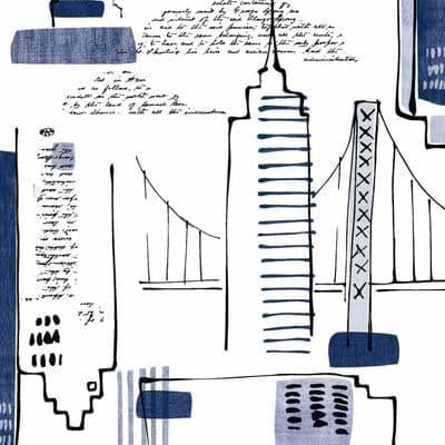 END OF LINE: Bronx Print Sticky Vinyl Fablon (346-0581) 45cm x 2m