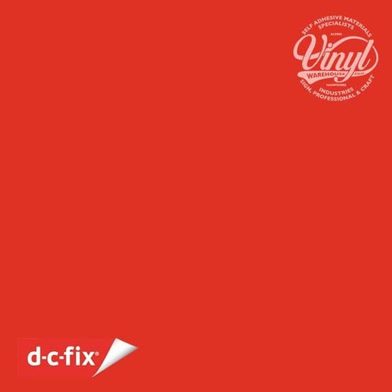 END OF LINE: D-C-Fix 45cm Wide Matt Zinnober Red Sticky Back Vinyl (200-1268) from 1 to 15 metres