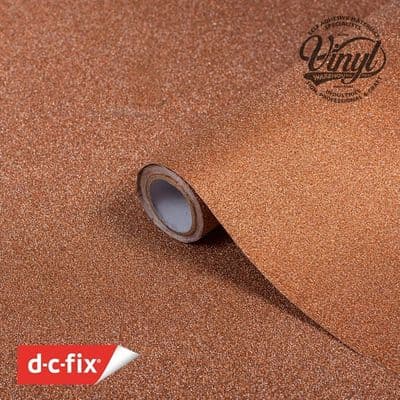 End of line: D-C-Fix Copper Glitter Sticky Back Craft Vinyl (341-0015) 45cm x 1.5m