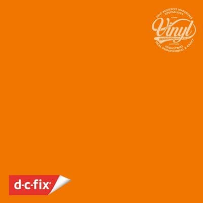 END OF LINE: d-c-fix Gloss Jaffa Orange sticky back wrap 200-2878 (W)45cm (L)1m to 15m