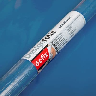 END OF LINE: d-c-fix Gloss Kings Blue sticky back wrap 200-2887 (W)45cm (L)1m to 15m