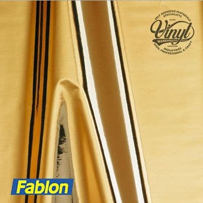 End of Line - Gold Polished Effect Sticky Vinyl Fablon (FAB10295) 45cm x 1.5m