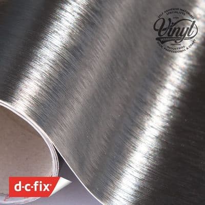 END OF LINE: Metallic Brushed Black Sticky Vinyl Fablon (343-8316) 67cm x 1.5m