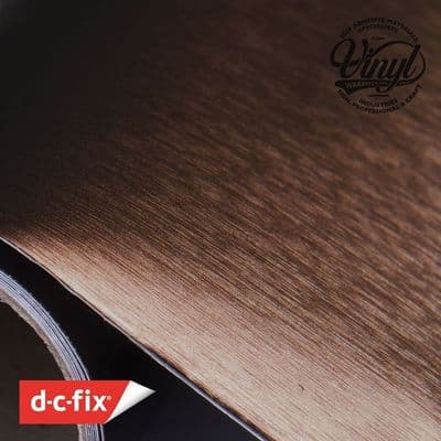 END OF LINE: Metallic Brushed Bronze Sticky Vinyl Fablon (343-8312) 67cm x 1.5m