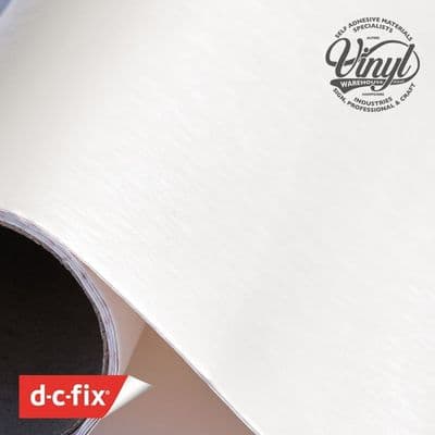End of line: Metallic Brushed Pearl White Sticky Vinyl Fablon (343-8315) 67cm x 1.5m