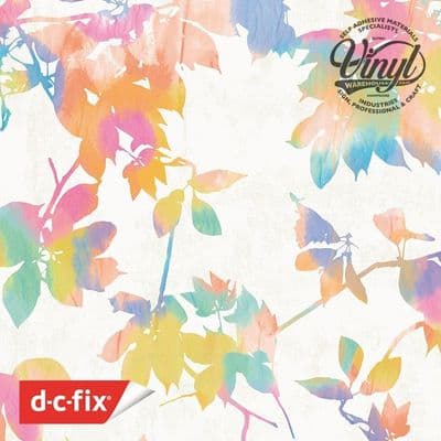 END OF LINE: Stunning Velvet Embossed Floral Tropic Print Sticky Vinyl - 303-0102 - 45cm x 1.2m