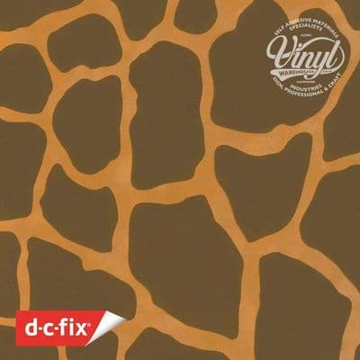 End of line: Stunning Velvet Embossed Giraffe Sticky Vinyl - 293-0001 - Choose from 1 - 5m long