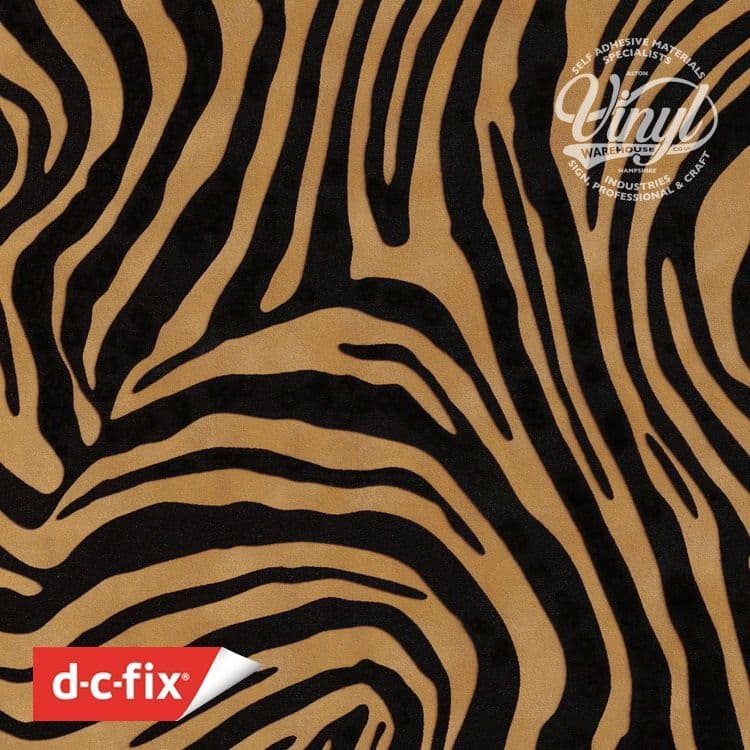 END OF LINE Stunning Velvet Embossed Tiger Print Sticky Vinyl Fablon ...